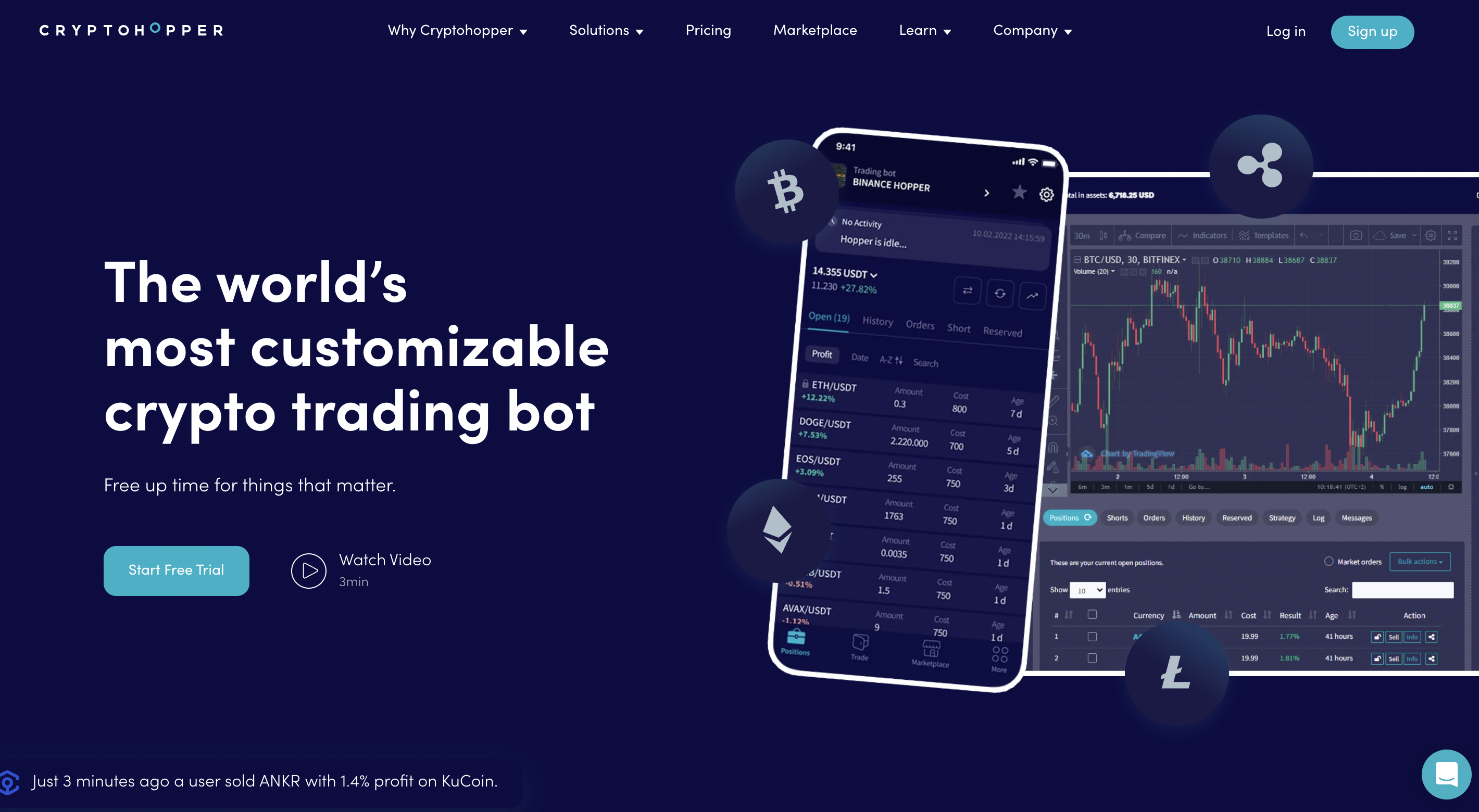 Cryptohopper crypto trading bot review