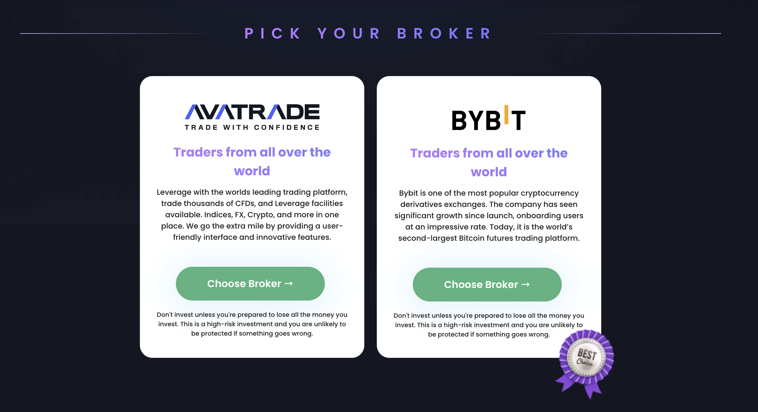 Supported brokers