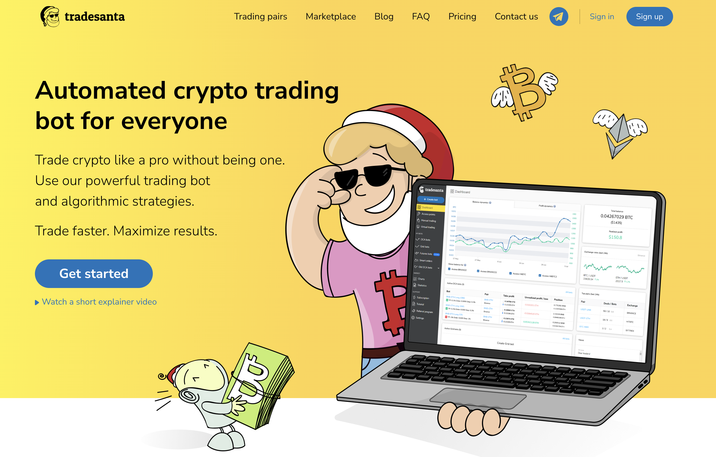 TradeSanta - automated crypto trading bot for everyone