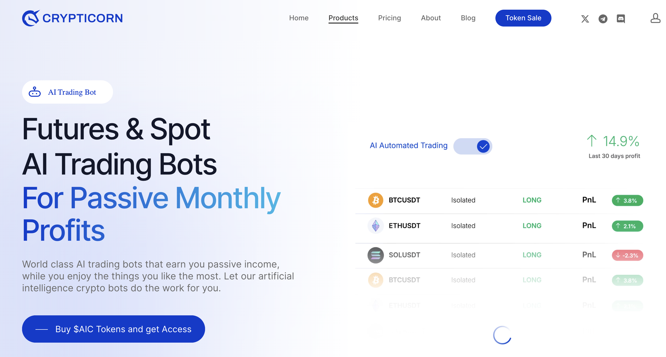 Crypticorn - Deploy AI Trading Bots for Passive Income