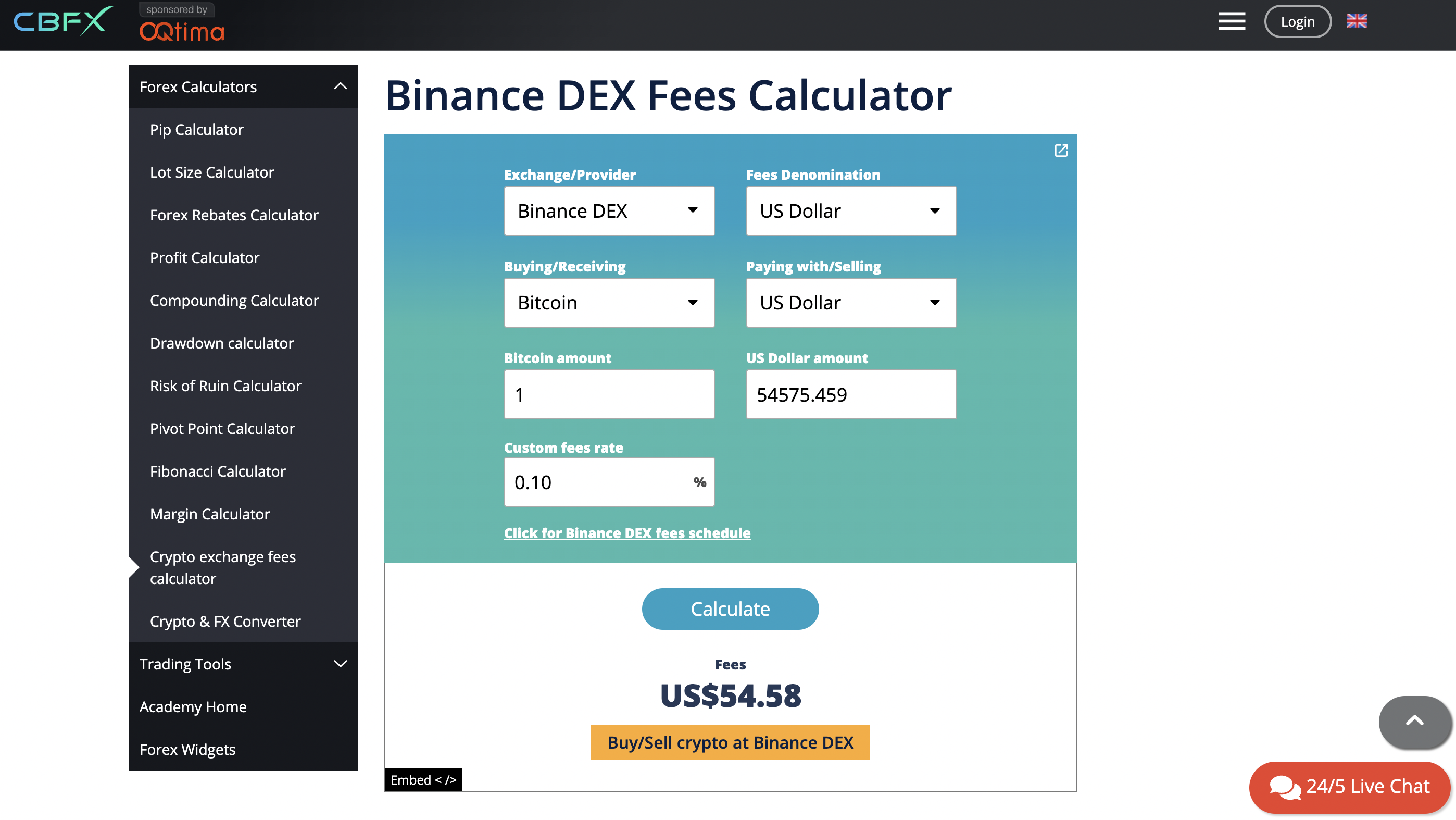 Cashback Forex calculator