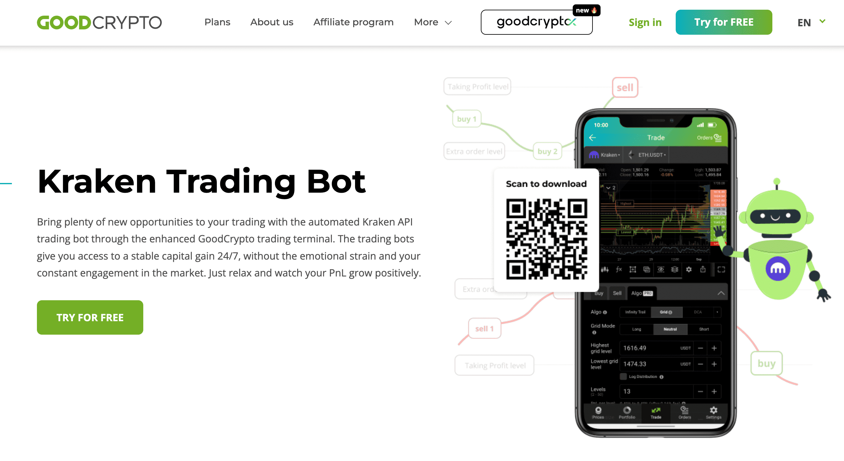 Goodcrypto Kraken trading bot