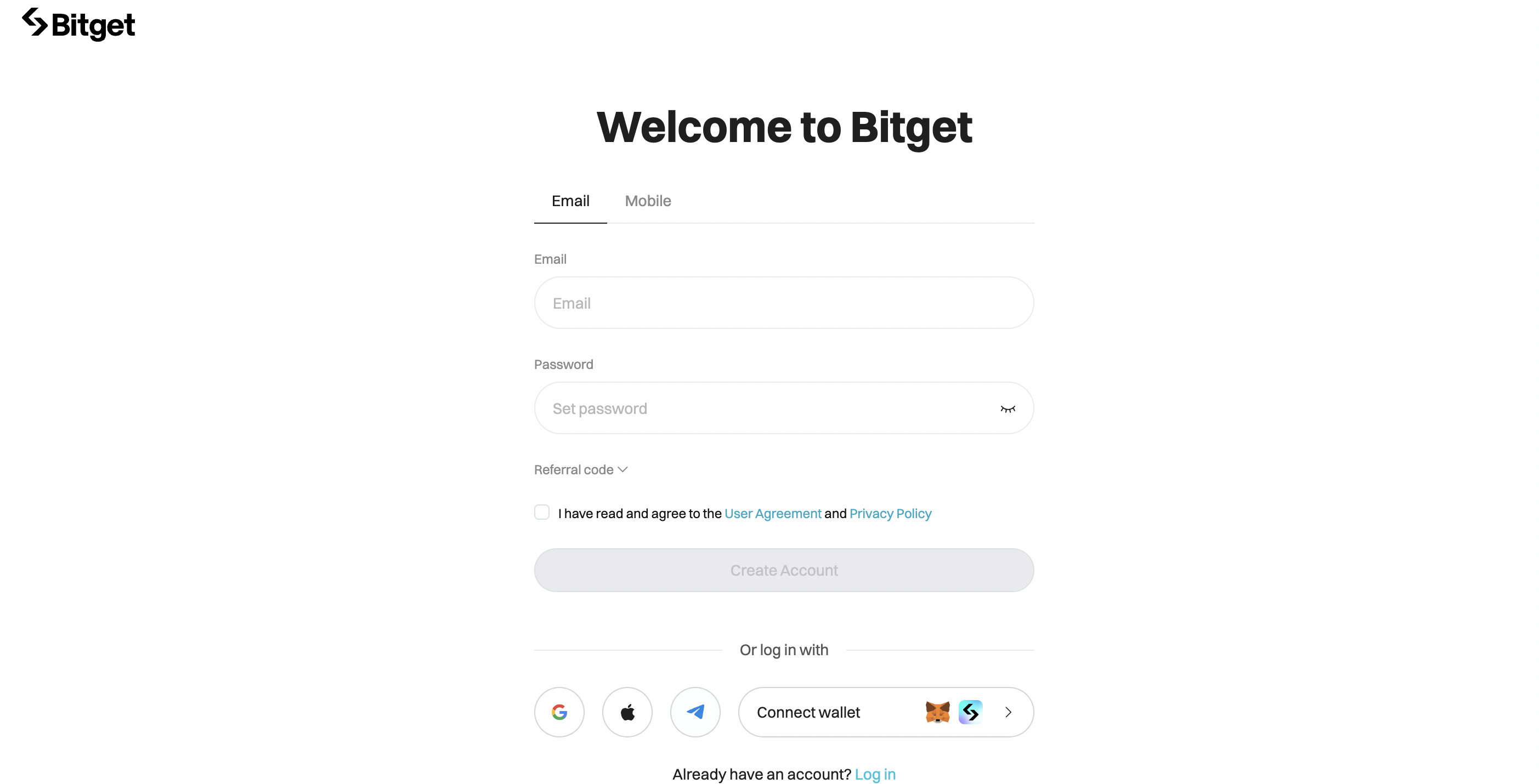 Bitget signup