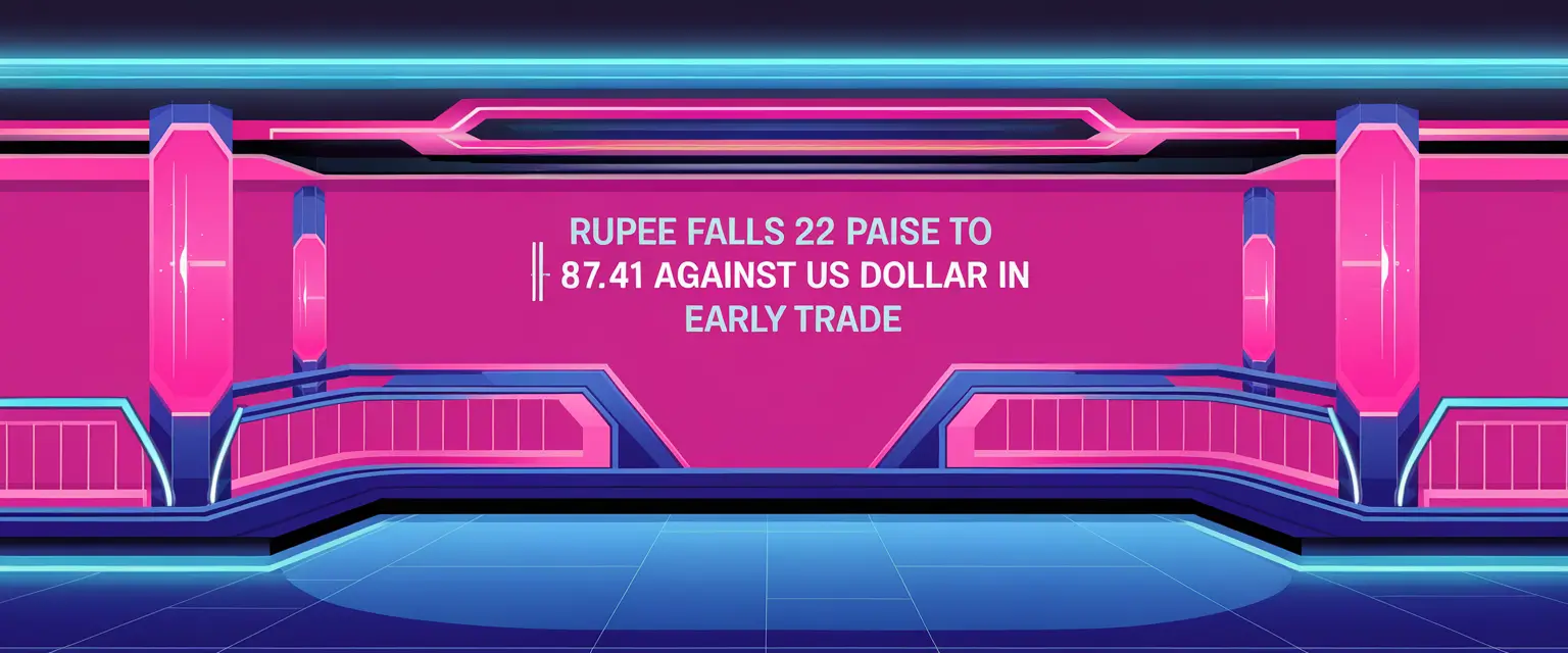 Rupee Falls 22 Paise to 87.41 Against US Dollar in Early Trade